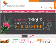 Tablet Screenshot of desfleurspourtous.com